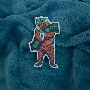 Bear Sticker with Heart and Letters